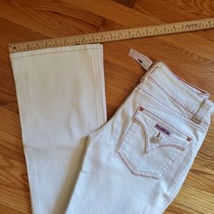 Low rise white Hudson boot cut jeans NWT